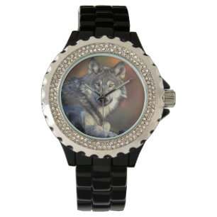 Reloj De Pulsera El arte de los amantes del lobo