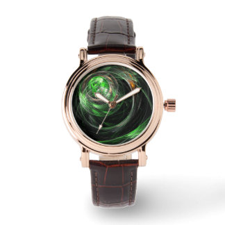 Reloj De Pulsera El arte del resumen verde mundial