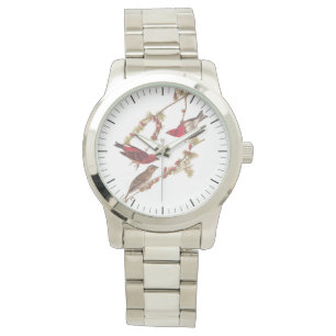 Reloj De Pulsera El arte vintage de las aves rojas fincas de Audubo