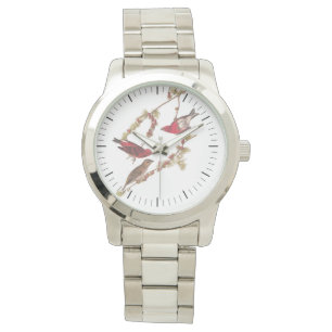 Reloj De Pulsera El arte vintage de las aves rojas fincas de Audubo