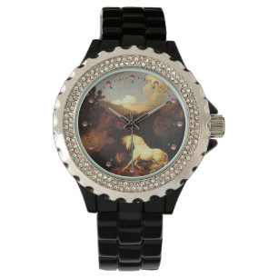 Reloj De Pulsera El asustado caballo blanco por un león