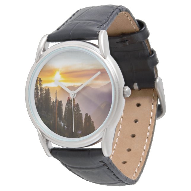 Reloj De Pulsera El atardecer sobre el bosque (Angular)