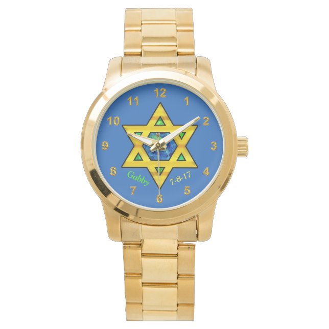 Reloj De Pulsera El Bat Mitzvah personalizado regala ideas, mira (Anverso)