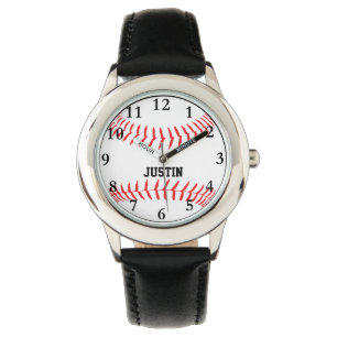 Reloj De Pulsera El béisbol tiene nombre personal Boys Watch