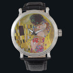 Reloj De Pulsera El beso de Gustav Klimt, vintage Art Nouveau<br><div class="desc">¡La pintura suprema del amor, un hermoso diseño con el que celebrar al El día de San Valentín! El Kiss (detalle) (1907-1908) de Gustav Klimt es un simbolismo de la época victoriana vintage del arte, el amor al arte y la pintura romántica de una pareja romántica en varios tonos de...</div>