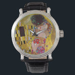 Reloj De Pulsera El beso de Gustav Klimt, vintage Art Nouveau<br><div class="desc">¡La pintura suprema del amor, un hermoso diseño con el que celebrar al El día de San Valentín! El Kiss (detalle) (1907-1908) de Gustav Klimt es un simbolismo de la época victoriana vintage del arte, el amor al arte y la pintura romántica de una pareja romántica en varios tonos de...</div>