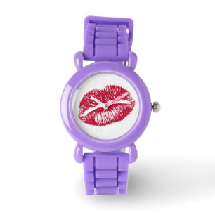 Reloj De Pulsera El beso, los labios rojos