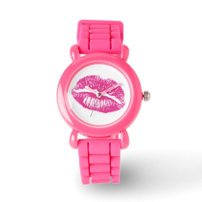 Reloj De Pulsera El beso, los labios rosas (Anverso)