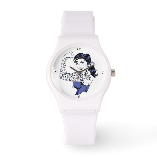 Reloj De Pulsera El brazo Chica del tatuaje arriba Thunder_Cove (Anverso)