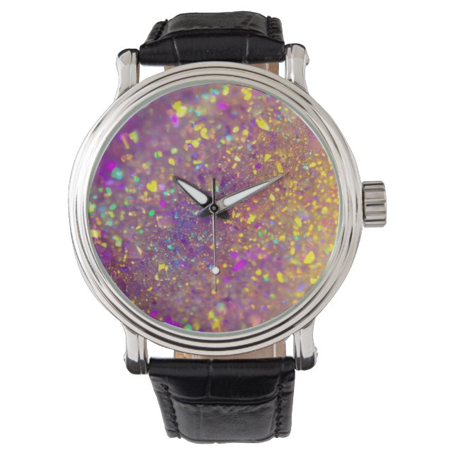 Reloj De Pulsera El brillante ópalo holográfico (Anverso)