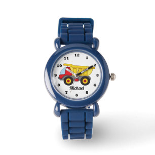 Reloj De Pulsera El camión volquete de la construcción añade el
