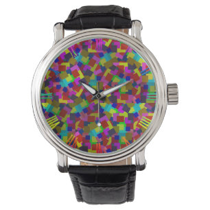 Reloj De Pulsera El caos de Confetti: Un estallido de colorido frag