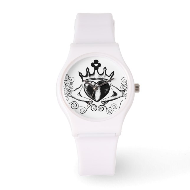 Reloj De Pulsera El cladagh (negro) (Anverso)