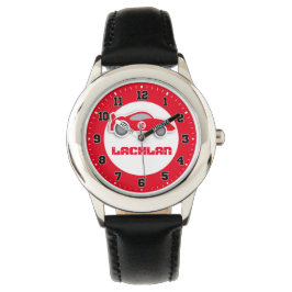 Reloj De Pulsera El coche rojo de los niños divertidos agrega tu no