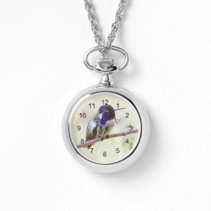 Reloj De Pulsera El colibrí en una rama