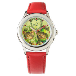RELOJ DE PULSERA EL CORAZÓN DE LOS GATOS DEL DÍA DE SAN PATRICK