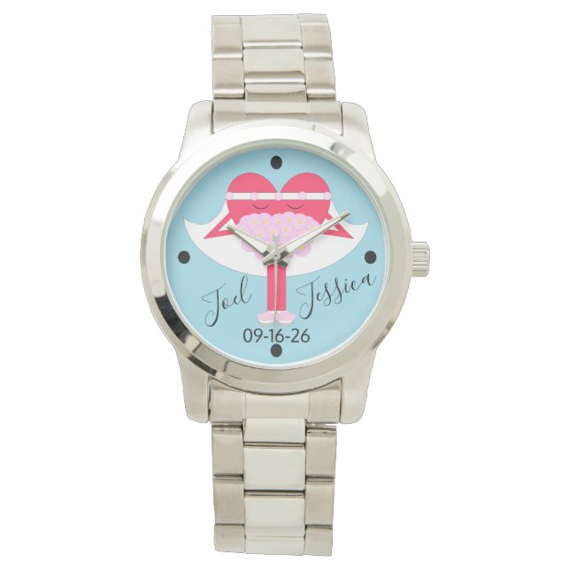Reloj De Pulsera El corazón se casa (Anverso)