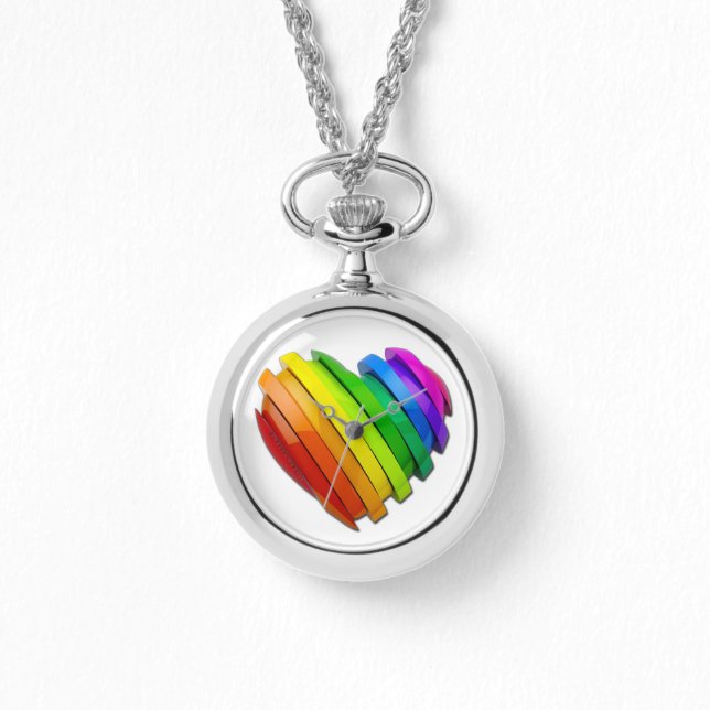 Reloj De Pulsera El corazón tridimensional escultural de SlipperyJo (Anverso)