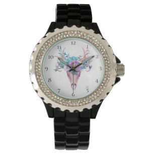 Reloj De Pulsera El cuerno Boho de las astas del cráneo del *~*