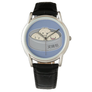 Reloj De Pulsera El desayuno chino del dim sum del bollo del cerdo