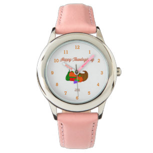 Reloj De Pulsera El día de gracias Cornucopia Kids Stainless Steel 