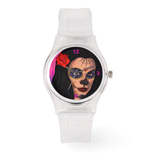 Reloj De Pulsera El Día de la Muerte del Chica Gótico