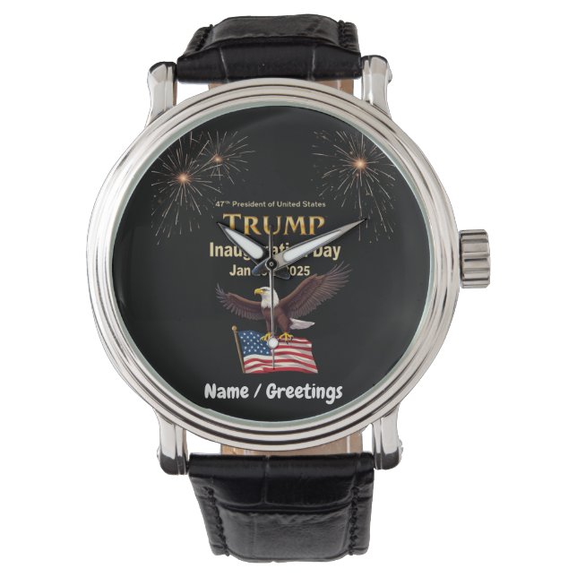Reloj De Pulsera El día de la toma de mando de Trump 2025 (Anverso)