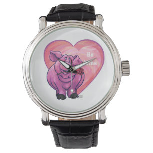Reloj De Pulsera El día de San Valentín de cerdo