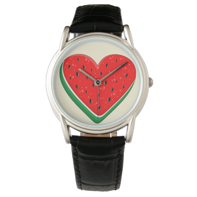 Reloj De Pulsera El día de San Valentín de la sandía en Palestina L (Anverso)