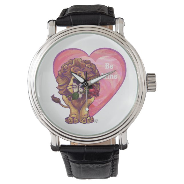 Reloj De Pulsera El día de San Valentín de leones (Anverso)