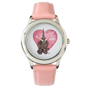 Reloj De Pulsera El día de San Valentín de perro de Hound