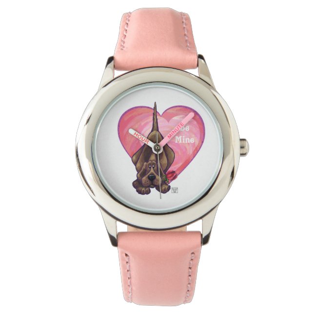 Reloj De Pulsera El día de San Valentín de perro de Hound (Anverso)