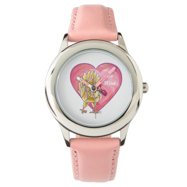 Reloj De Pulsera El día de San Valentín de pollo (Anverso)
