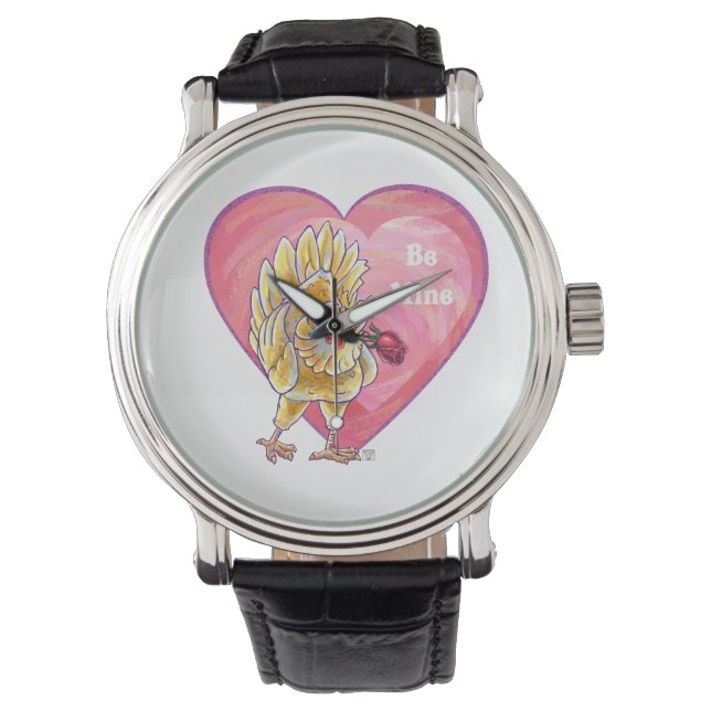 Reloj De Pulsera El día de San Valentín de pollo (Anverso)