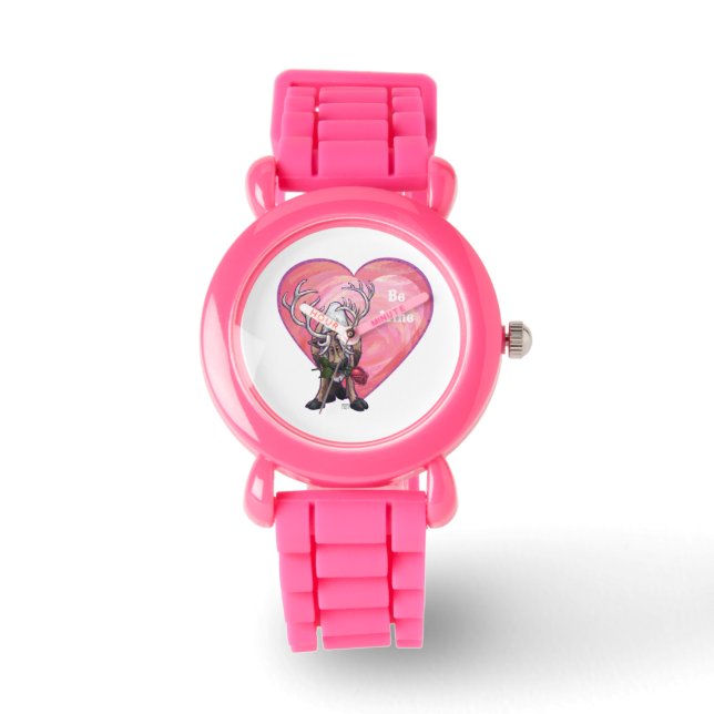 Reloj De Pulsera El día de San Valentín de renos (Anverso)