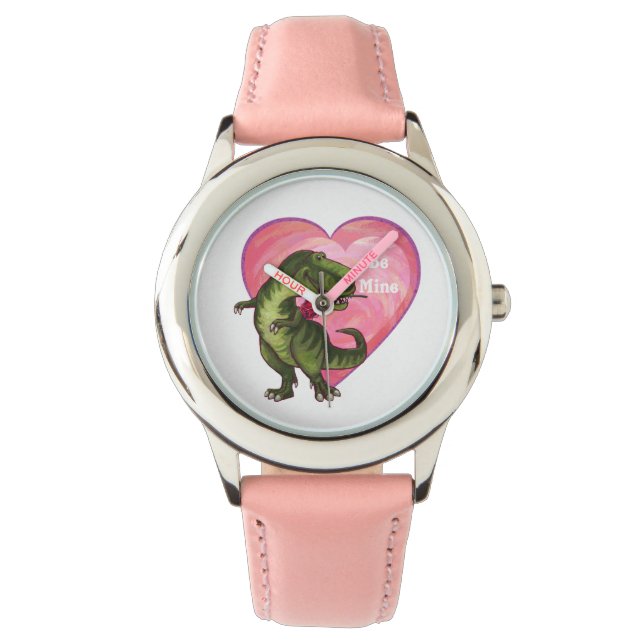 Reloj De Pulsera El día de San Valentín de Tyrannosaurus (Anverso)