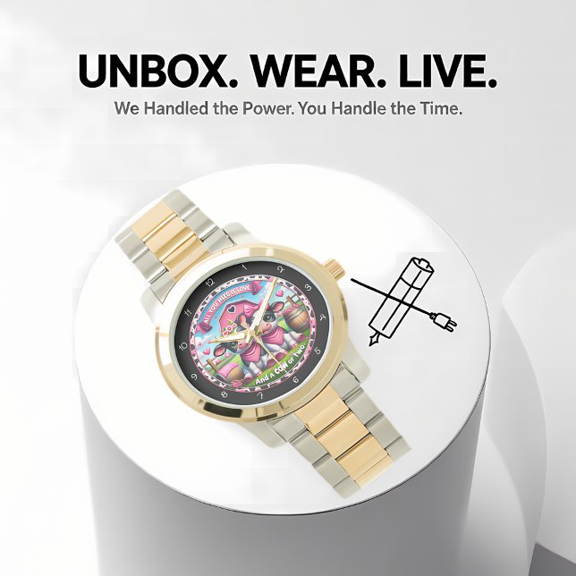 Reloj De Pulsera El día de San Valentín de vaca amoroso (Subido por el creador)