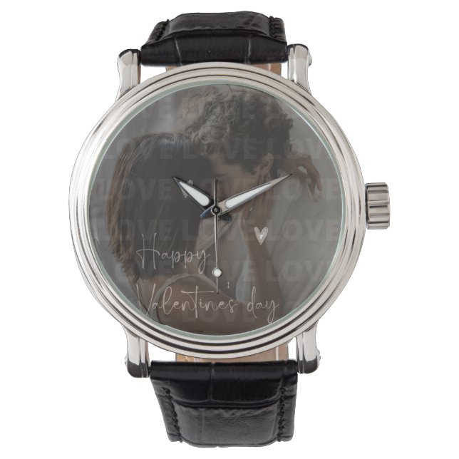Reloj De Pulsera El día de San Valentín personalizado Foto de parej (Anverso)