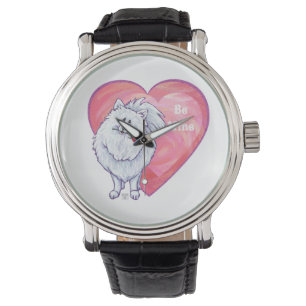 Reloj De Pulsera El día de San Valentín Pomerania Blanca