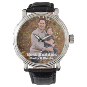 Reloj De Pulsera El Día del Padres, mejores amigos, foto de papá y 