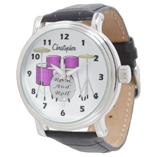 Reloj De Pulsera El diseño de los tambores sólo agrega nombre