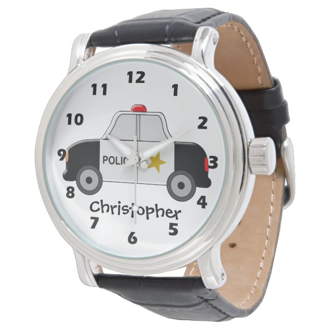 Reloj De Pulsera El diseño del coche de la policía acaba de añadir  (Angular)