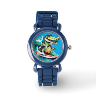 Reloj De Pulsera El divertido surfing de cocodrilos