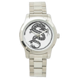 Reloj De Pulsera El dragón negro sobre