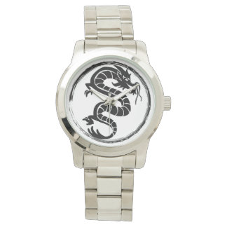 Reloj De Pulsera El dragón negro sobre