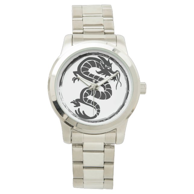 Reloj De Pulsera El dragón negro sobre (Anverso)