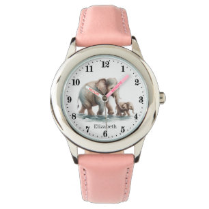 Reloj De Pulsera El elefante lindo agrega chicas de nombres