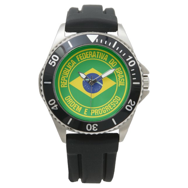 Reloj De Pulsera El emblema de la Ronda Brasil (Anverso)