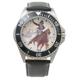 Reloj De Pulsera El enlazamiento 1914 Range Cowboy William R Leigh