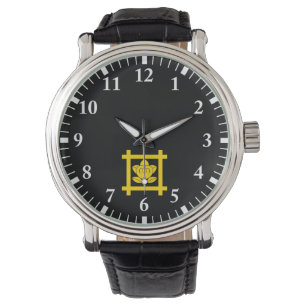 Reloj De Pulsera El escudo Tachibana de la secta Nichiren